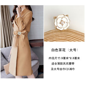2023 New Arrival High-Grade Scarf Buckle Minimalist Easiest for Match Pearl Buckle Multifunctional Dual-Use Small Square Towel Silk Scarf Clothes Corner Buckle