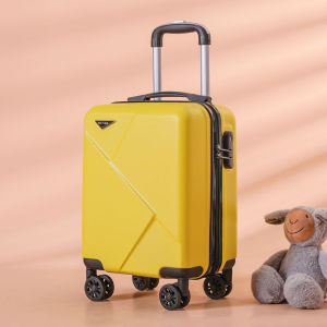 Fashionable 14-Inch Spring-Autumn Air Travel Luggage Small 16-Inch Password Travel Carry-On Suitcase Universal Wheel Leather