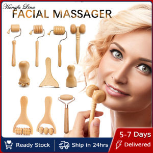 Hengfa Lina Face Massager Wood Therapy Facial Lifting Maderoterapia Gua Sha Wrinkle Remover Skin Scraper Anti Cellulite Neck Lift Tool