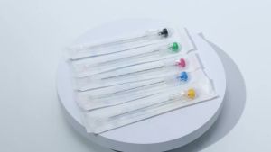 ^10Pcs New Disposable Buried Needles 0.6/0.7/0.8/0.9/1.2MM Chinese Weightloss Acupuncture Points With Scale Buried Needles