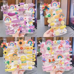 Korean 14 Piece Set Childrens Hair Clips Cute Princess Broken Hairpin Girl Flower Butterfly Headwear Baby Clip