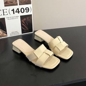 YX | Summer Outdoor Wear Vintage Chunky Heel Slip-Resistant Slides