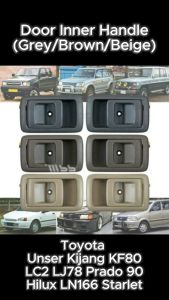Toyota Unser Kijang KF80 Door Inner Handle Interior Door Handle (Dark Grey/Brown/Beige) LC2 LJ78 KZJ78 Prado 90 95 Hilux LN166 Starlet Kitchen Faucet Handle Replacement - Lazada