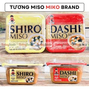 Tương Miso Miko Brand (Nhật Bản): Tương Miso Trắng Shiro Miso / Tương Miso Dashi Miso hộp 300G