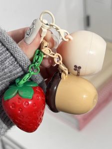 Cute Nut Keychain Lipstick Hand Cream Set Moisturizing Nourishing Watermelon Flavor Prevent Dry Cracking Exfoliating Student Special