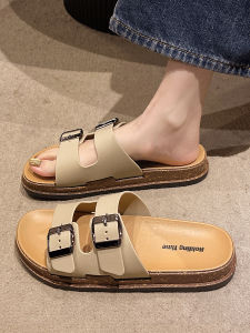 Birkent Style Thick Bottom Sandals Womens Outdoor Summer Fashion 2025 New Office Anti-slip Lazy Beach Slippers Ladies