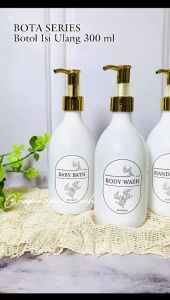 BOTA 500 ML Botol Sabun Isi Ulang PUMP GOLD Body Wash Shampoo Cuci Tangan