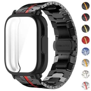 Case+Strap For Redmi Watch 5 Active Soft TPU Cover For Xiaomi Redmi Watch 5 Lite Luxury Metal Watchband Stainless Steel Bracelet