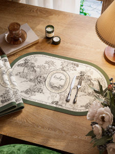 Evelyn French Leather Dining Mat Wash-Free Waterproof Oil-Proof Luxury Heat Insulation Pad Table Mat Western Dinner Plate Mat