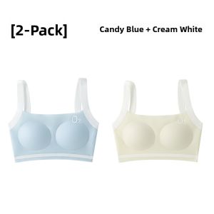 Miiow | Cat Girl Teenage Sports Bra Thin Developing Years Underwear Summer Season Seamless Full Cup Vest Style Fixed Strap Bra For Middle School Girls