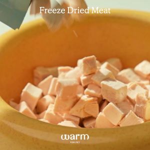 WARM For Pet Freeze Dried Meat (350gram/175gram/80gram/60gram/40gram) Premium Cat /Dog Food (Dry/ Treats/ Supplement) Chicken Salmon Duck superfood