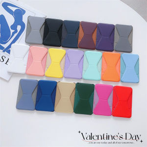 Zeallion Back Folding Wallet Card Holder Leather Slim and Foldable AdhesiveTape Stand Cover Wallet for Smartphone Phone Case