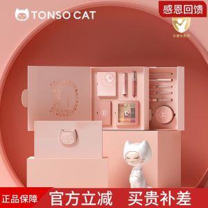 TonsoCat Childrens Makeup Set Stage Performance Christmas Gift Cosmetic Tools Kit for Kids Face Painting Color Enhancing