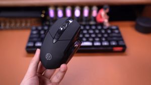 INPHIC PM6 F1 2.4G Wireless Mouse Rechargeable 500mAh Ergonomic Silent Gaming Mouse Adjustable 1600 DPI Optical Mice for Laptop PC with USB Nano Receiver