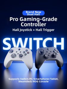 Nintendo Switch Compatible Wireless Game Controller with Hall Effect Joysticks Bluetooth Motion Vibration