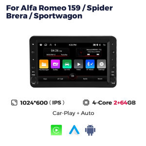 MEKEDE Wireless CarPlay Android Auto Car Radio for Alfa Romeo 159 Brera Spire Sportwagon GPS Car Multimedia Player Autoradio