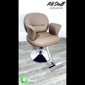 Hair Salon Chair เก้าอี้เสริมสวย เก้าอี้ตัดผม เก้าอี้ สำหรับร้านเสริมสวย นั่งสบายหนา-นุ่ม ฐานกลมสีดำ โช๊คไฮดรอลิค