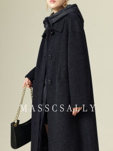 MASSCSALLY | Detachable Double-sided Wool Coat & Down Vest Set For Winter Long Style