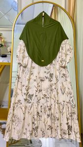 Oneset Gamis Kerudung Wanita Terbaru Gamis Hijab Wanita Terlaris Masa kini