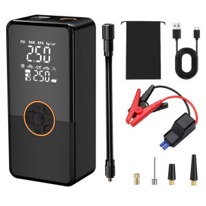 12V Jump Starter Battery Pack with Auto-Shutoff Tire Inflator Portable Mini Compressor Gift for Man