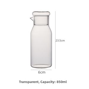Large Capacity Glass Cold Water Pot High Borosilicate Resistant to High Temperatures for Tea Brewing And Refrigerator Use
