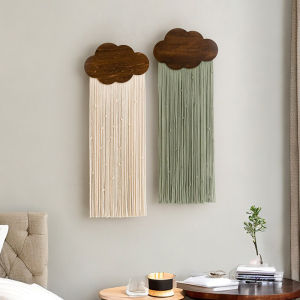 Nordic Cloud Shape Woven Cotton Rope Wall Hanging Decorative Pendants Home Hotel Bedroom Wall Decorations Creative Ornaments