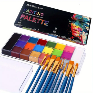20 Color Face & Body Paint PaletteLong Lasting Safe Halloween Oil Body Painting Pigments for Face Body SFX Cosplay Performance