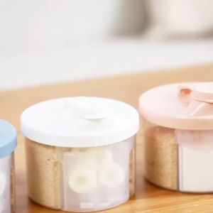 LAKOE Kotak Wadah Tempat Susu Bubuk Bayi 4 Sekat Portable Travelling Milk Powder Container