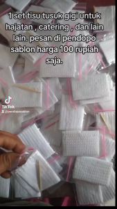 Paket Tisu Hajatan Set Tusuk Gigi 50 PCS: Tisu Prasmanan Berkualitas Tinggi