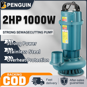 Submersible Pump 220V Sewage Pump 1000W (2HP) Sewage Submersible Pump Household Septic Tank Sewage Slurry Self-Priming Cutting Pump Jet Pump Cutting Type Water Pump Sewage Agricultural Pump Irrigation Water Pump