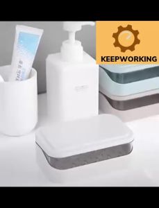 KEEP WORKING 1PC Draining Soap Storage Case with Lid Bathroom Soap Holder with Cover Soap Storage Container Household Soap Rack