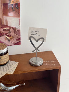 Creative Stainless Steel Vertical Card Holder Note Clip Display Photo Stand Desk Decoration Utility Document Clip Holder