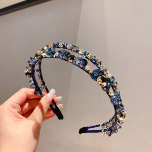 Elegant Crystal Hairband Womens Fashion Jewelry Hair Clip Ageless Chic Headband Hair Accessories Korean Style Silk Material