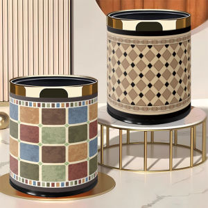 Thùng Rác Tròn Hai Lớp Lớn Sang Trọng Theo Phong Cách Trung Hoa Cổ Điển Dùng Cho Nhà Tắm Khách Sạn Chuyên Dụng Gia Đình