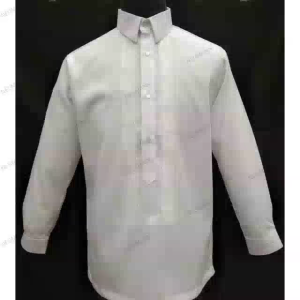 NEUMANN LINEN MENS LONG SLEEVES OFFICE BARONG (C#101) White