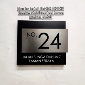 『Ymt.bhd』Modern Customizable House Number Sign – Premium Stainless Steel Address Plate for Home & Business Weatherproof Floating Design 不锈钢可定制门牌