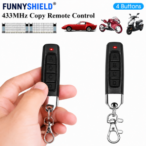433MHZ RF Remote Control Garage Gate Auto Copy Electric Opener Remote Controller Duplicator Clone Code 4 Keys Transmitter
