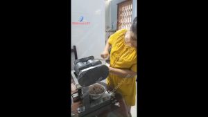 Máy cắt bì heo làm nemMáy thái lá chanh quay tay đa năng