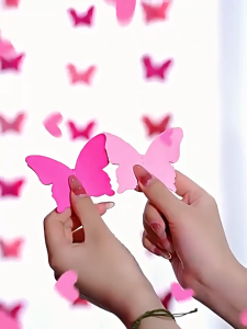 Dây treo trang trí hình bướm 3D bằng giấy DIY được chọn màu-CA666