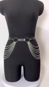 Thời Trang Có Thể Điều Chỉnh Dây Thắt Lưng Tua Rua Thắt Lưng Cho Nữ Phong Cách Đường Phố Thường Ngày Gothic Quần Áo Phụ Kiện Chất Liệu PU
