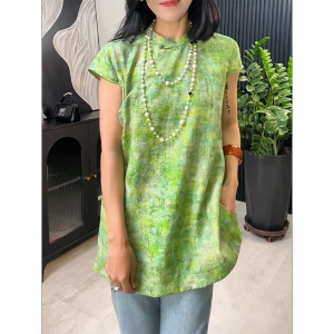 QINGNAER | Loose and Slimming Loose Fit Short Sleeve Shirt