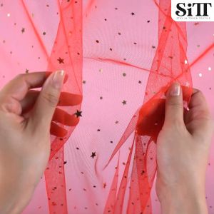 ผ้าตาข่ายลายดาว ผ้ามุ้งลายดาว ผ้ามุ้งตัดชุดแฟชั่น ผ้าเมตร ผ้าหลา