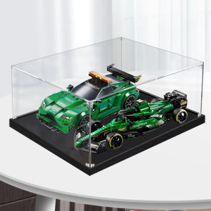 Acrylic Display Case Suitable for Lego 76925 Aston Martin Safety Car Figure Storage Box Transparent Dustproof Toy Organizer
