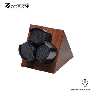Automatic Watch Winder Wood Grain Color 3 Slots Usb Cable Power Soft Watch Pillow Watch Winders Birthday Gifts For Men Women