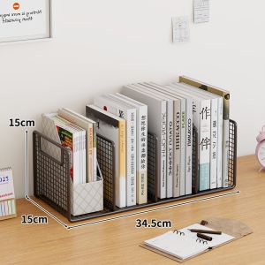Multi-layer Book and File Organizer Shelf