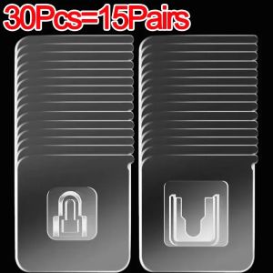 Double-Sided Adhesive Wall Hooks Hanger Strong Transparent Suction Cup Sucker Hooks Kitchen Bathroom Storage Plug Socket Holders