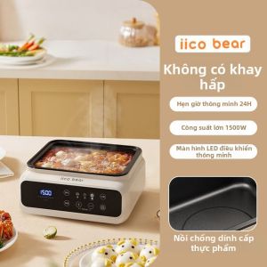 iicobear | Nồi Hấp Điện Đa Năng Ba Tầng Dung Lượng Lớn Có Chức Năng Định Thời Gian