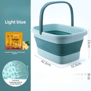 Foldable Thickened Foot Bath Bucket Portable Home Use Health Maintenance Leg Massage Foot Soaking Tub Plastic Material