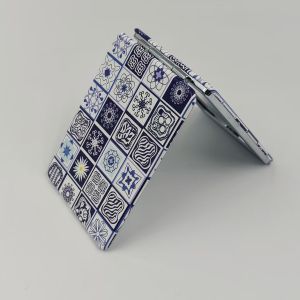 กระจกแต่งหน้าพับได้แบบพกพา สไตล์โบฮีเมียน กระจกสองด้านแบบใช้มือถือที่สามารถถือกางเกงกระเป๋าพนัง กระจกแต่งหน้า ของขวัญฤดูกาลรับปริญญา ของขวัญวันแม่ ของขวัญวันวาเลนไทน์ ของขวัญคริสต์มาส