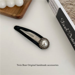 Elegant Retro Pearl BB Clip Side Hair Clip Diamond Studded Hair Accessories for Fringes And Casual Wear Fashionable Hairpins